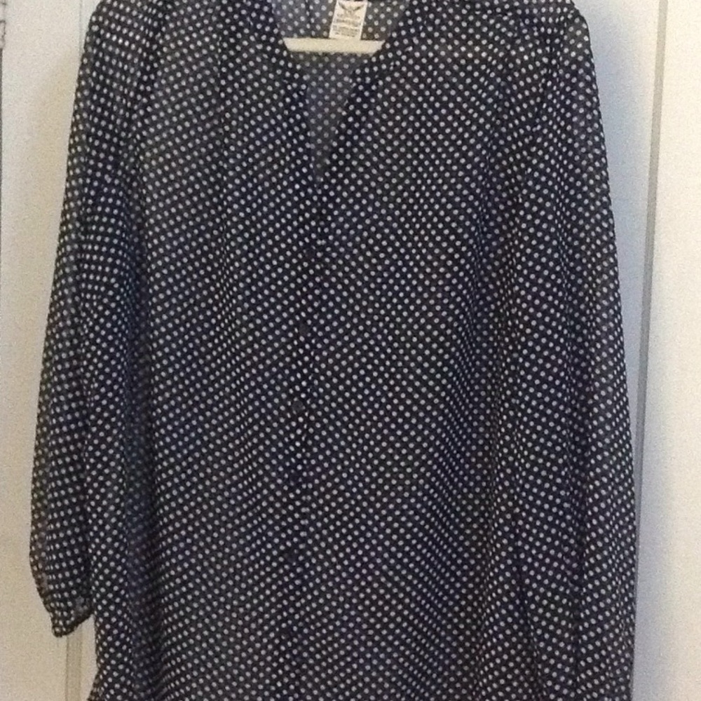 Faded Glory Plus Size Sheer Top